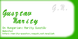 gusztav marity business card